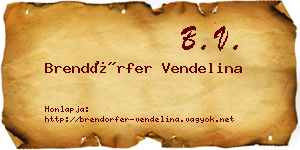 Brendörfer Vendelina névjegykártya